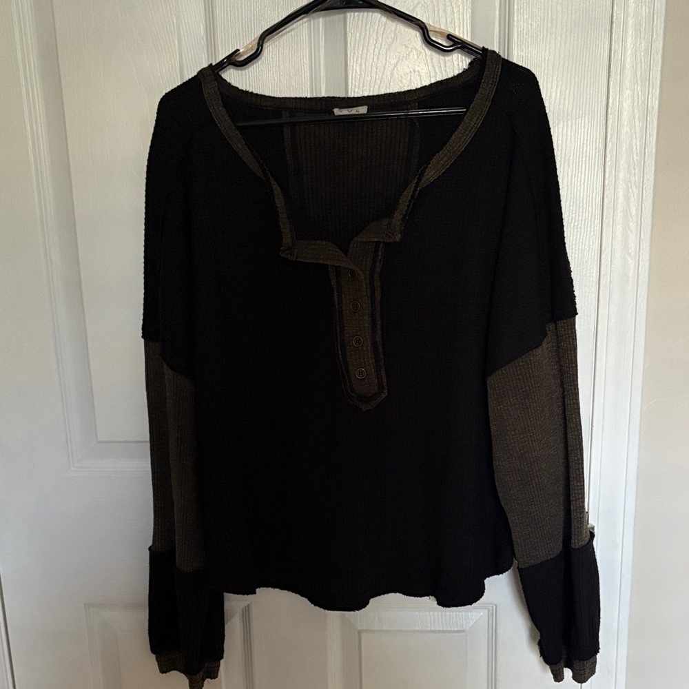 POL Black and Brown Women's Top